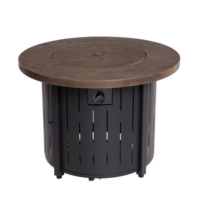 36" Round Modern Wood Firepit - Image 2