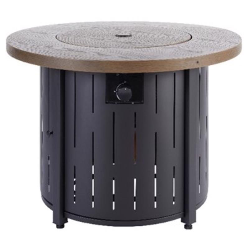 36" Round Modern Wood Firepit