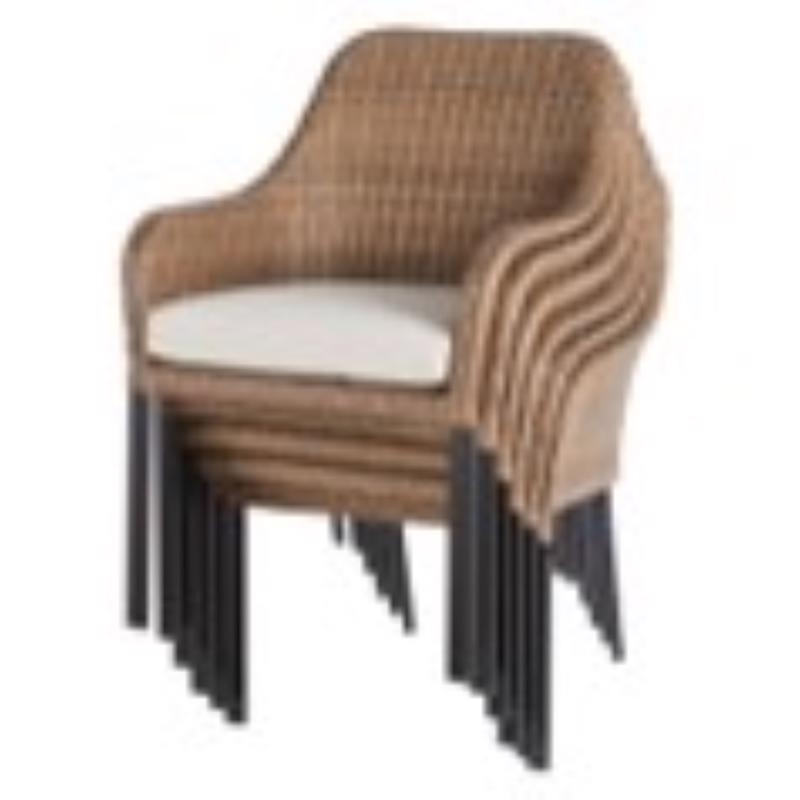 Wicker Stacking Chair with Cushion - Image 2