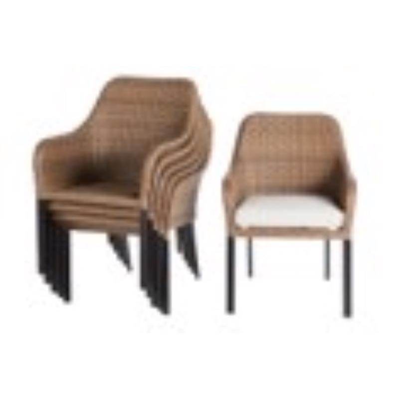 Wicker Stacking Chair with Cushion