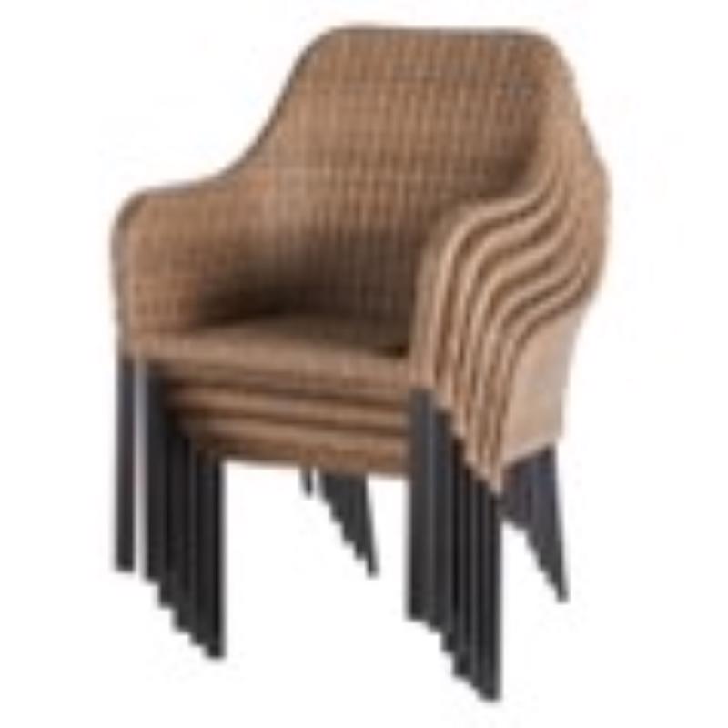 Wicker Stacking Chair with Cushion - Image 4